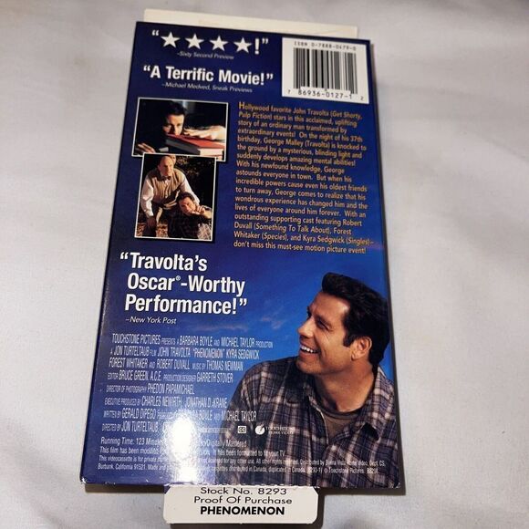 Phenomenon (VHS, 1997) John Travolta - Picture 3 of 8